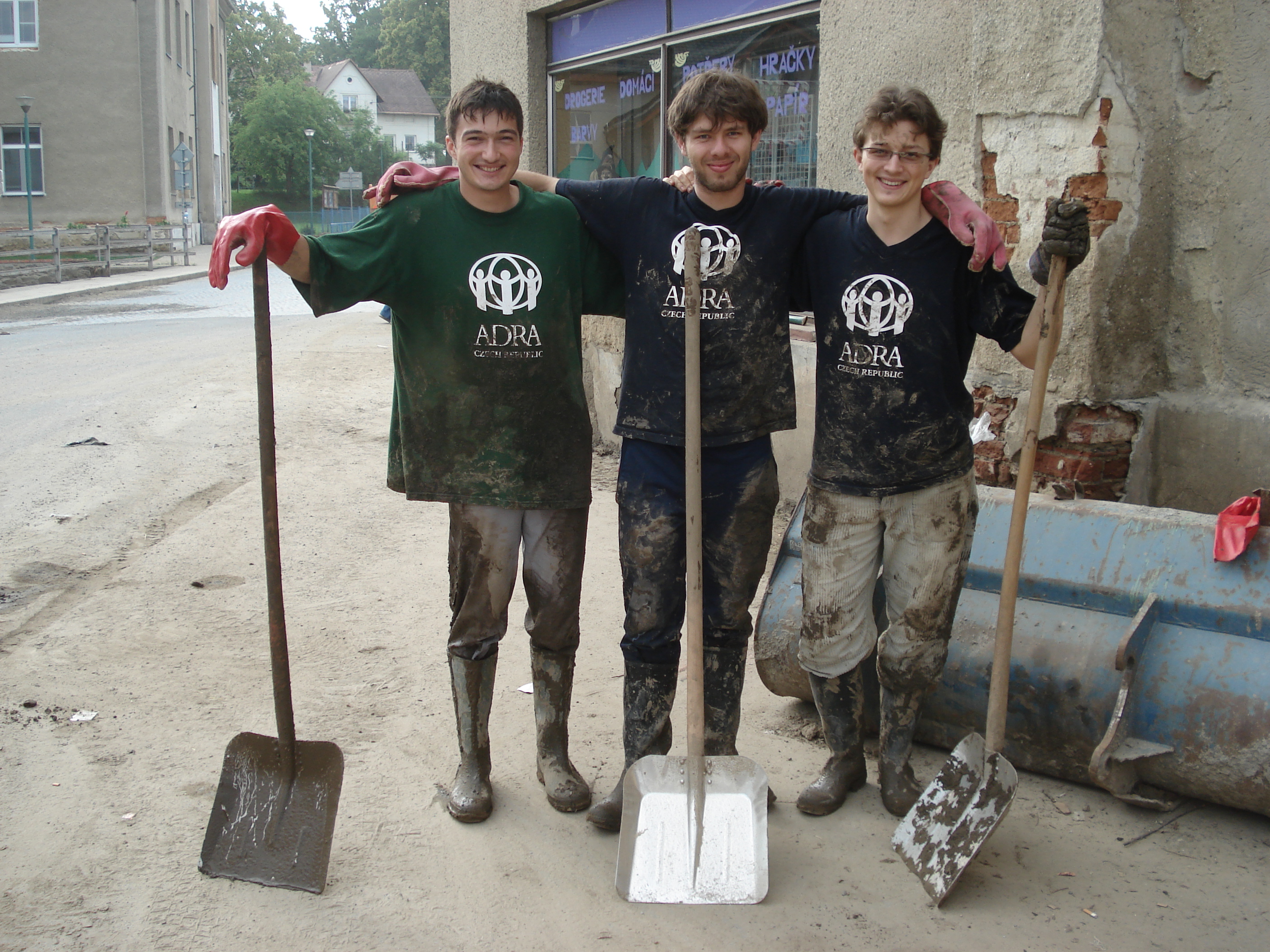 Volunteering with ADRA Czech Republic after devastating floods in Moravia, 2009